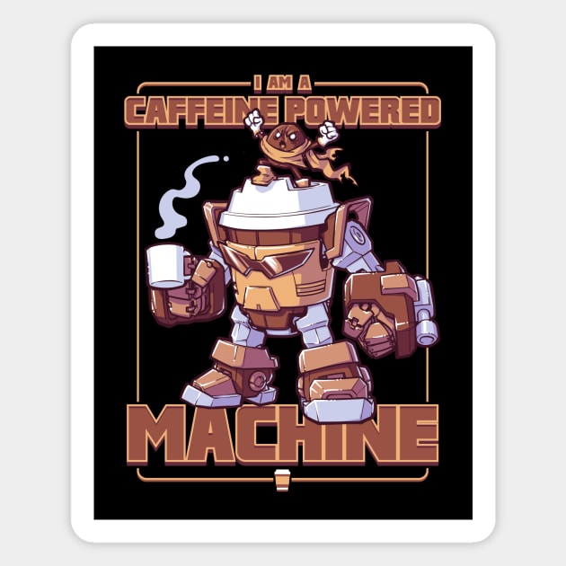 Caffeine Powered Machine Magnet by obvian